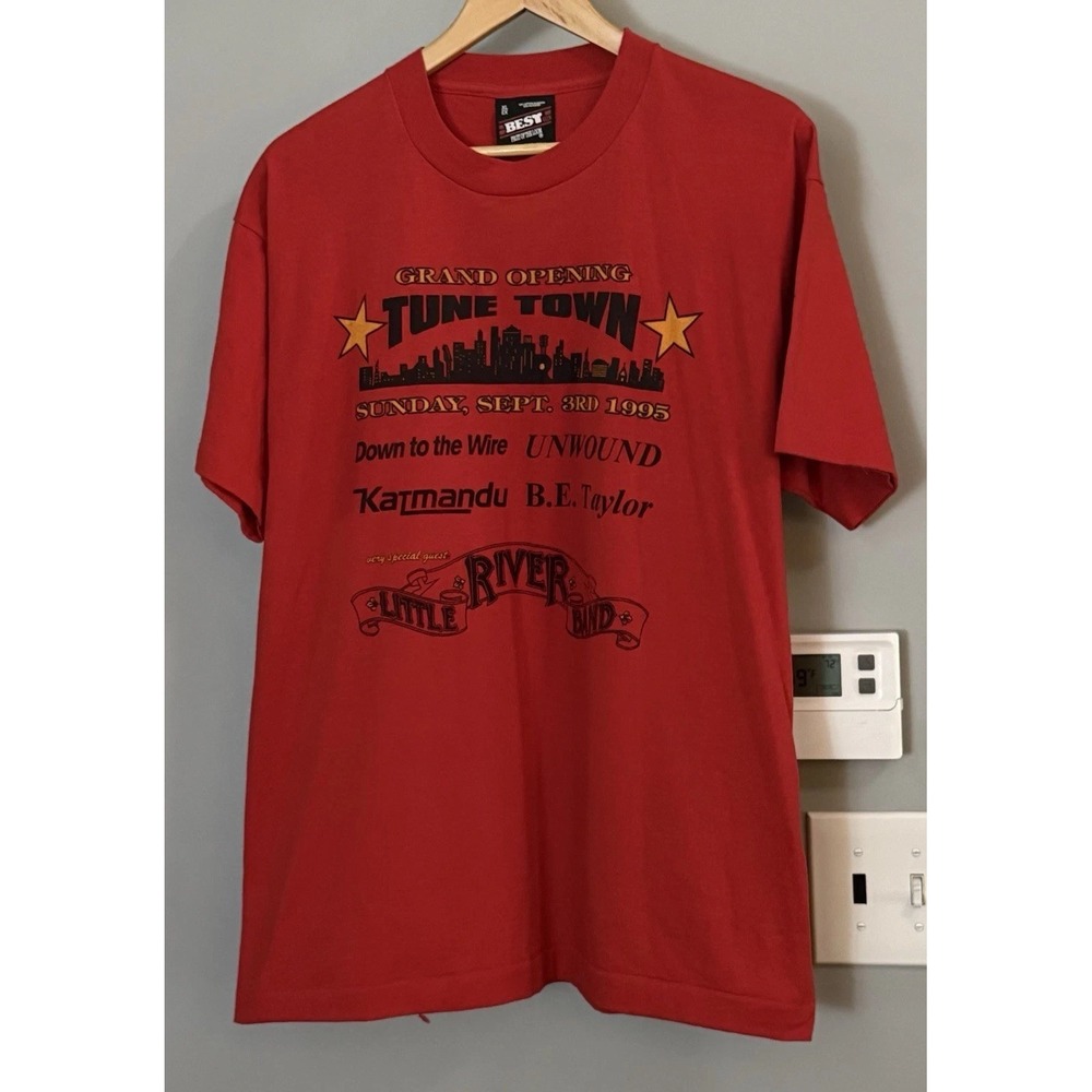 Vintage Band Tee Shirt Little River Autographed Single stitch USA Made XL